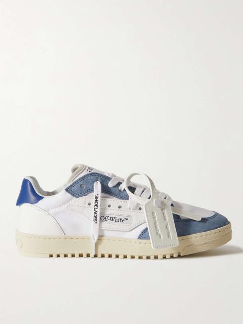 Off-White 5.0 Leather, Cotton-Canvas and Suede Sneakers