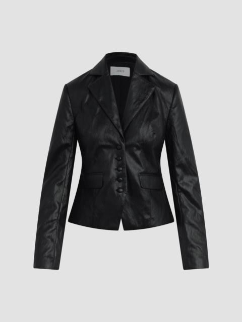 Joe's Jeans Women's The Fitted Faux Leather Blazer - Black