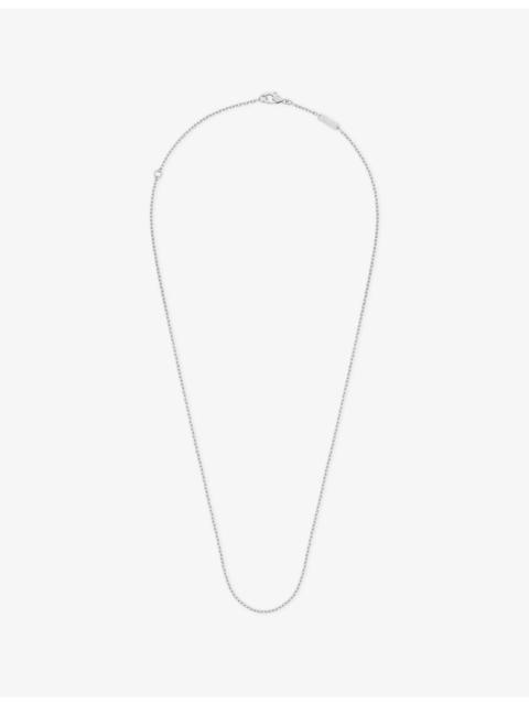 Van Cleef & Arpels Angle Filed Trace Chain 18ct White Gold Necklace