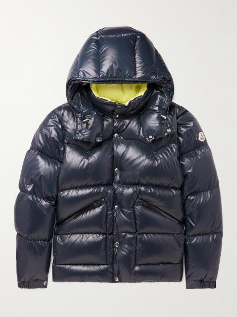 Moncler Coutard Quilted Glossed-Shell Hooded Down Jacket