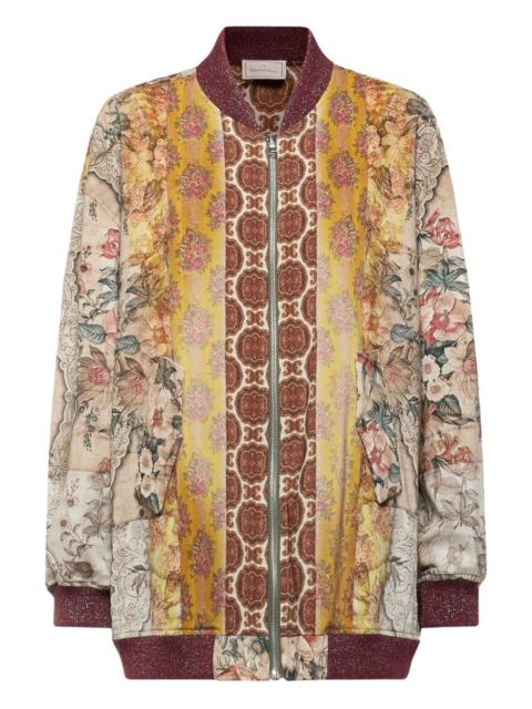 Pierre-Louis Mascia floral-panel bomber jacket
