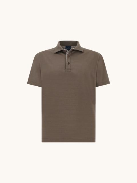 Paul & Shark POLO SHIRT IN DOUBLE MERCERISED COTTON JERSEY WITH LINEN DETAILS