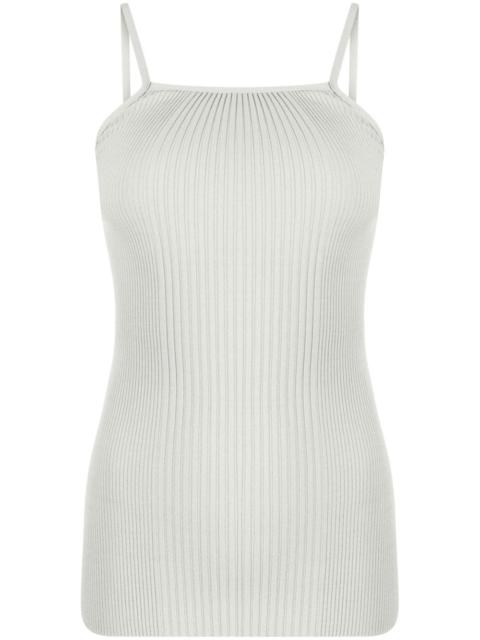 halterneck ribbed tank top