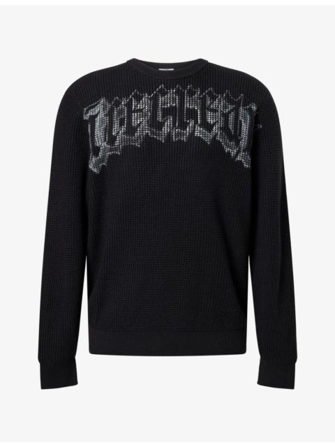 ICECREAM Gothic Logo-Print Waffle Knit Top