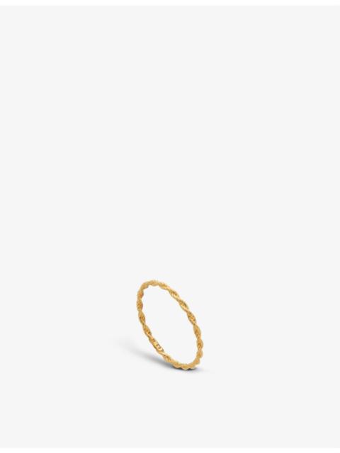 MONICA VINADER Corda Skinny 18ct yellow gold-plated vermeil sterling-silver ring