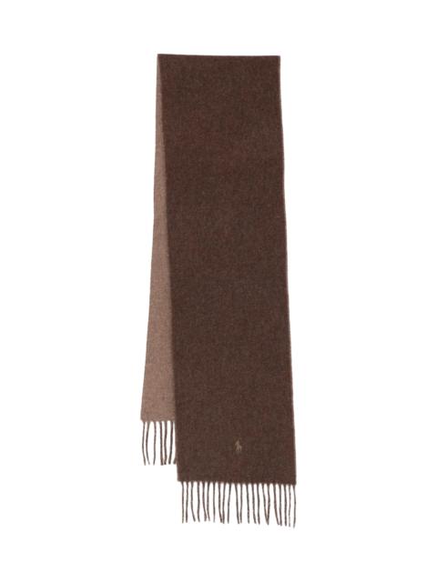 Polo Ralph Lauren Fringed logo-embroidered scarf