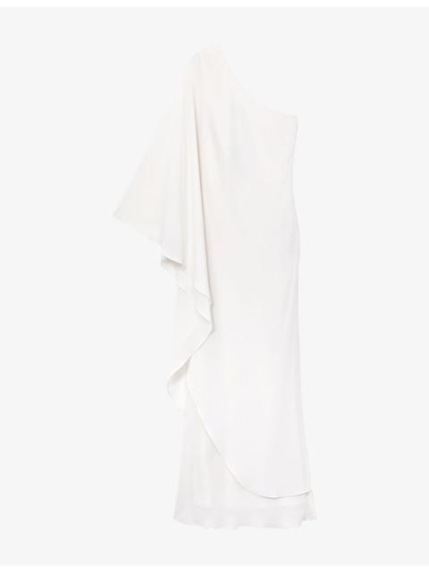 REISS Reiss x Atelier Lainey One-Shoulder Woven Maxi Dress