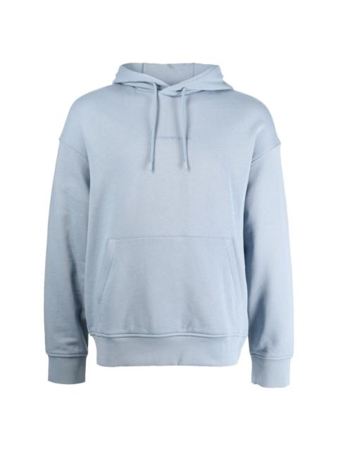 pouch-pocket cotton hoodie