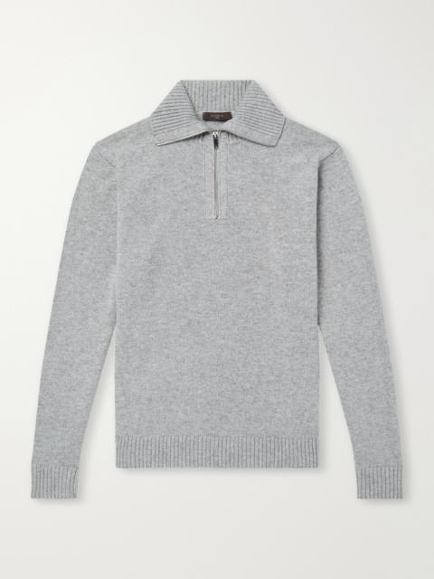 SLOWEAR Zanone Slim-Fit Cashmere Half Zip-Up Sweater