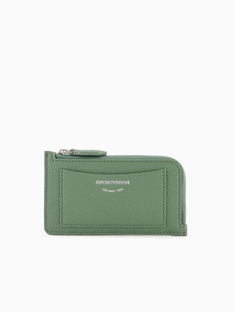 EMPORIO ARMANI MyEA deer-print card holder with wrap-around zip