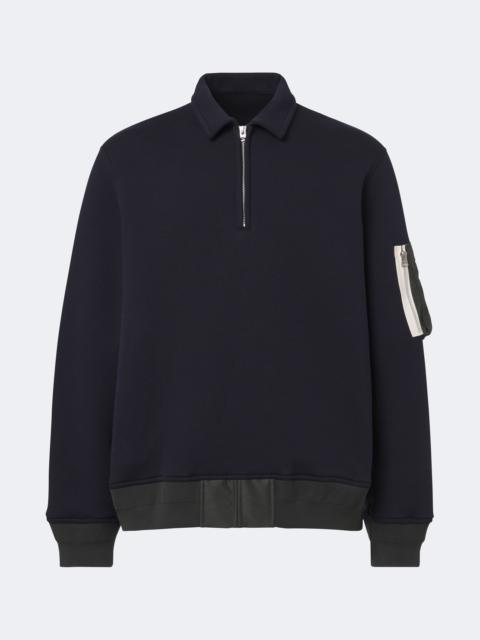 sacai Cotton-blend polo sweatshirt