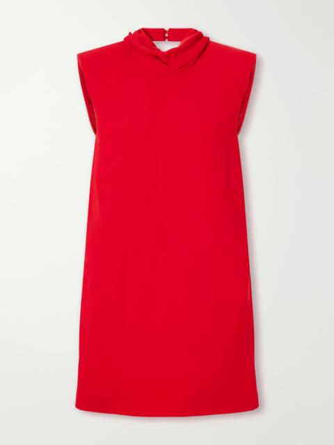 Valentino Draped Silk-cady Turtleneck Mini Dress