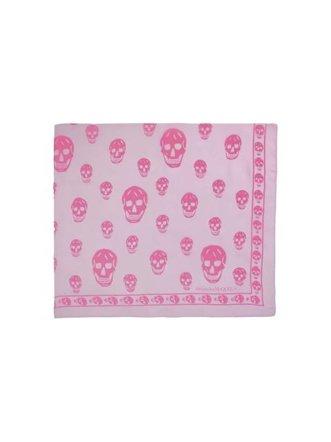 skull-print silk scarf