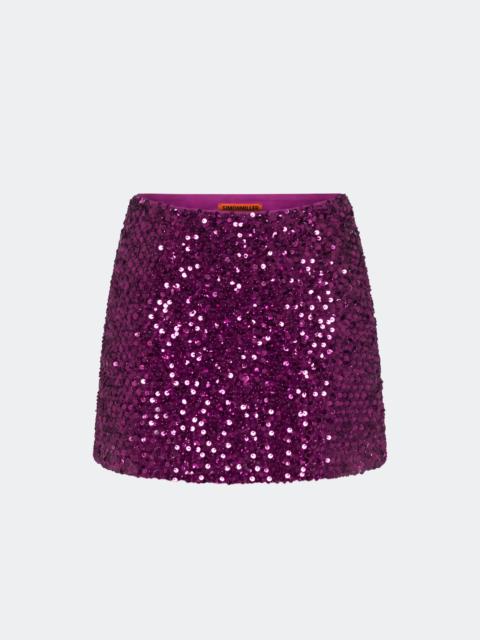 SIMONMILLER Dizzy Sequin Skirt In Amethyst