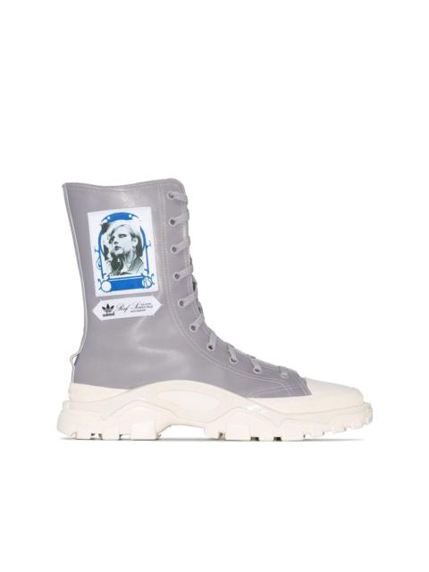 adidas x Raf Simons Detroit high leather sneakers