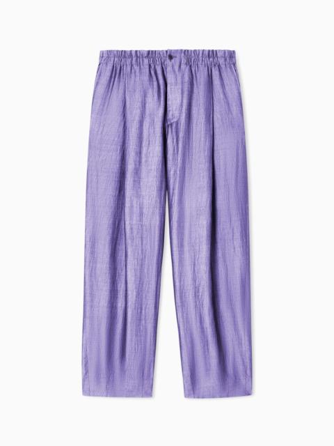 GIORGIO ARMANI ASV SINGLE-PLEAT LINEN TROUSERS