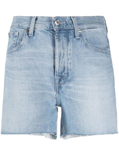 7 For All Mankind raw-cut hem shorts