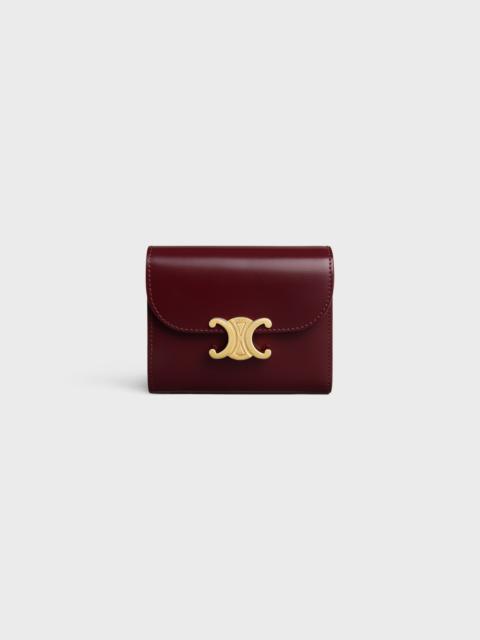 CELINE Small Flap Wallet TRIOMPHE IN Shiny calfskin
