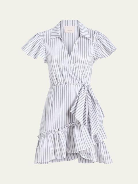 Cinq à Sept Lila Stripe Wrap Dress