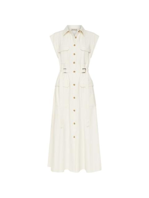 NICHOLAS buckle-detail shirt midi dress