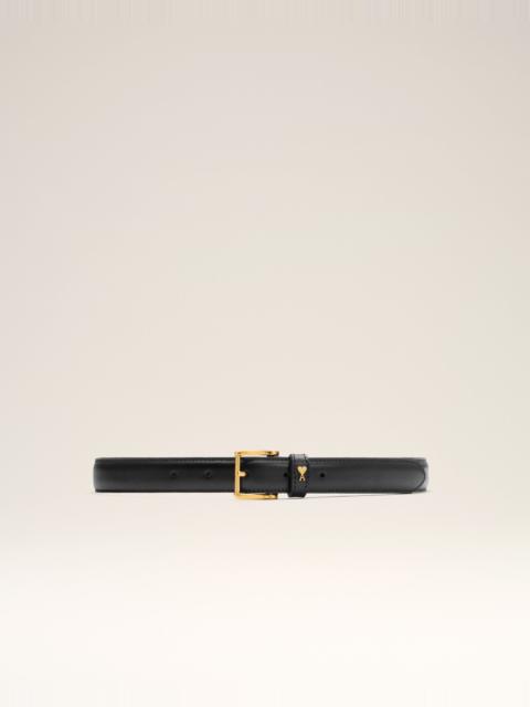 AMI Paris BLACK LEATHER PARIS PARIS BELT
