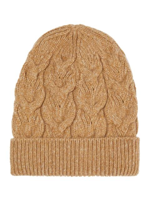 Cable-knit cashmere beanie