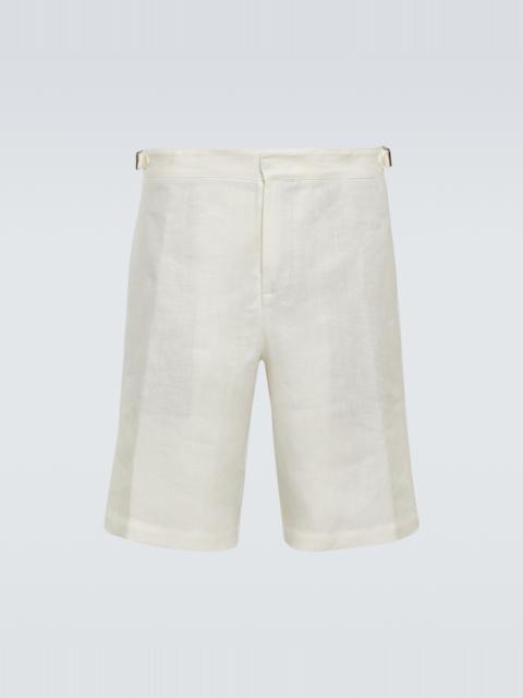 Loro Piana Majuro linen Bermuda shorts