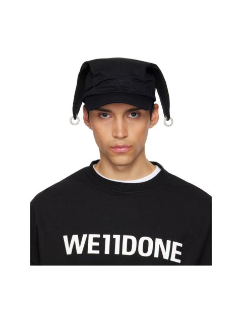 We11done Black Ear Detailed Cap