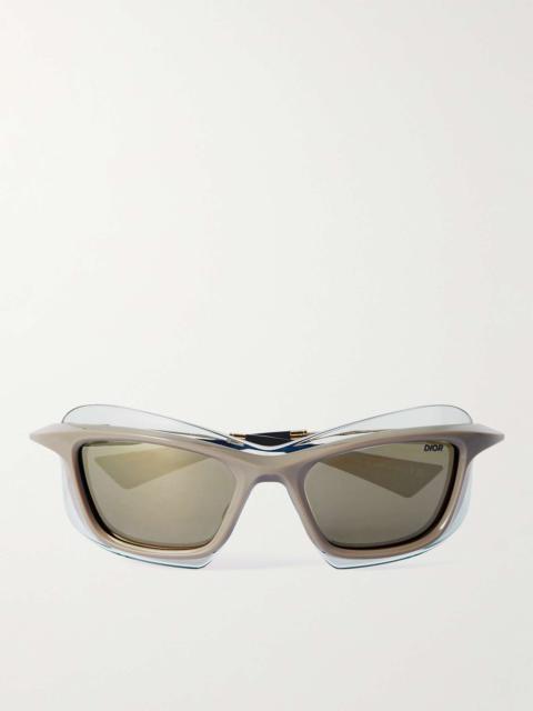 DiorXplorer S1U Acetate Wrap-Around Sunglasses