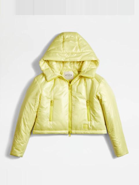 Tod's SHORT PADDED JACKET - YELLOW