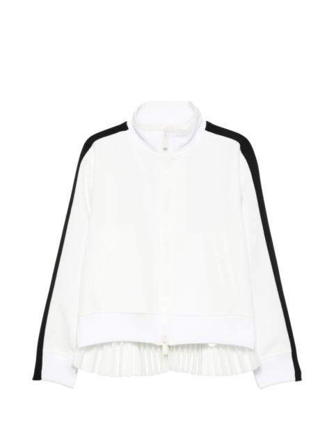 sacai stripe pleated jacket