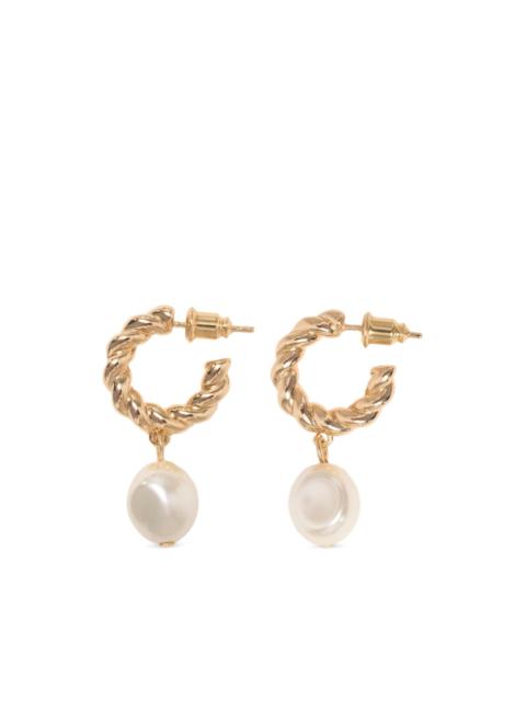 maje faux-pearl twisted-detail earring