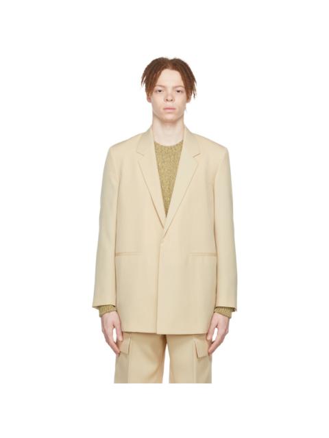 Jil Sander SSENSE Exclusive Beige Wool Blazer