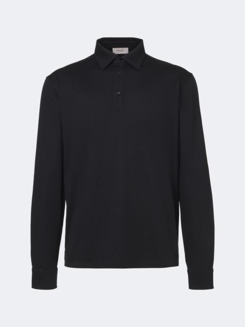 AGNONA Cotton and silk polo shirt