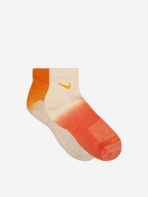 Nike Everyday Plus Cushioned Ankle Socks Orange / Red / Cream