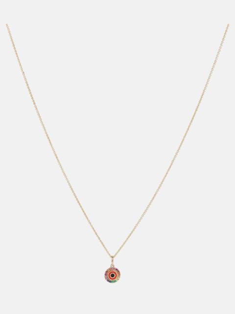 SYDNEY EVAN Evil Eye 14kt gold and diamond necklace