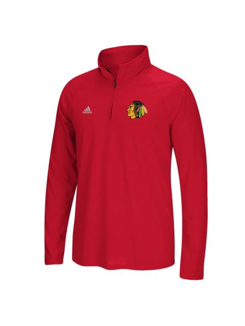 adidas NHL Chicago Blackhawks Ultimate 1/4 Zip Tee "Red" CB7673