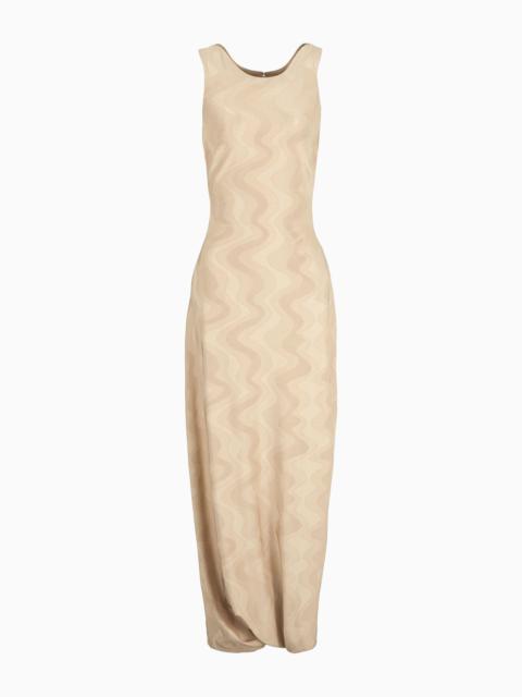 GIORGIO ARMANI Marocain glittery silk midi dress | REVERSIBLE