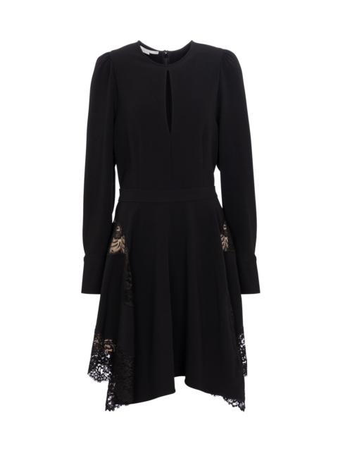 Stella McCartney Celeste lace-trimmed cady minidress