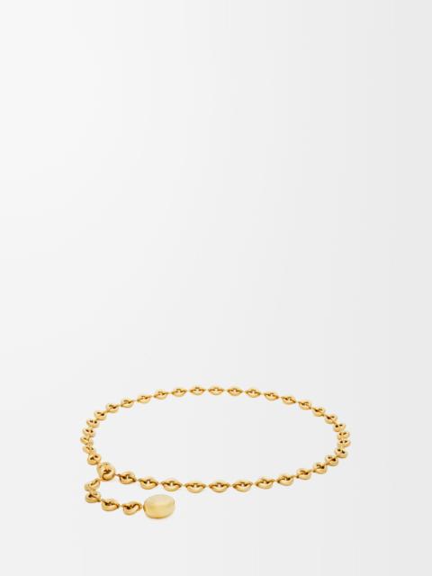 Loewe Donut chain belt in brass