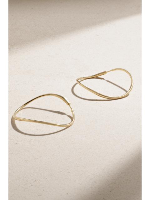 ANITA KO Twisted 18-karat Gold Hoop Earrings