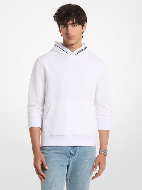 MICHAEL KORS Logo Trim Cotton Blend Hoodie