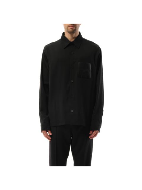 Balmain Couture Label GDP Overshirt in Black