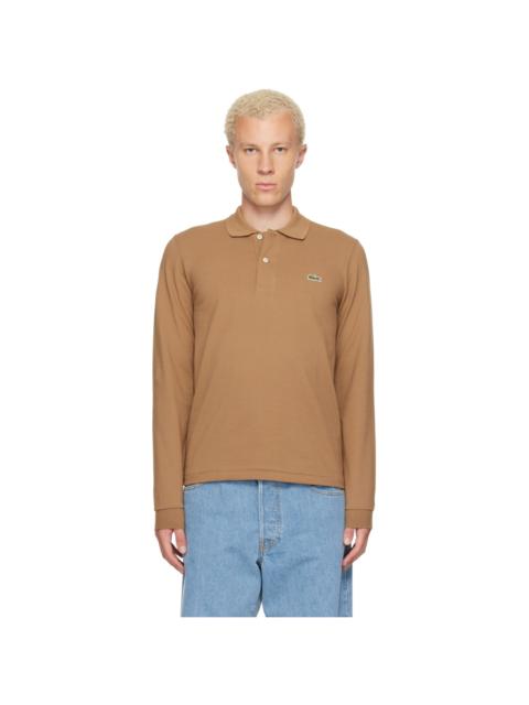 LACOSTE Tan Classic Fit Long Sleeve L.12.12 Polo