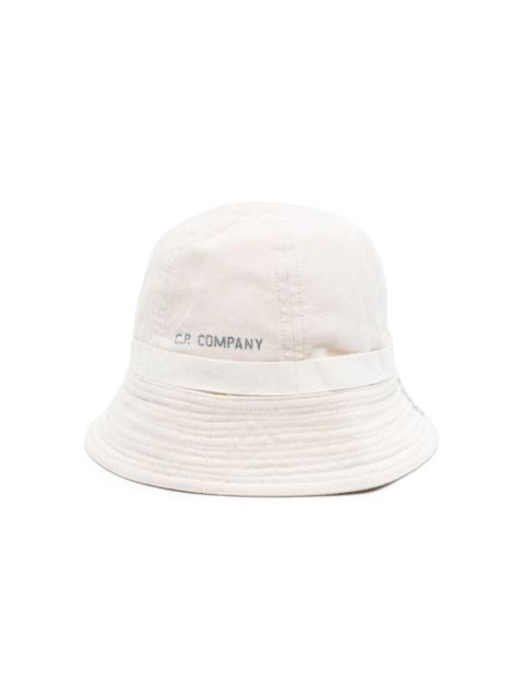 logo-print cotton bucket hat