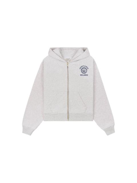Sporty & Rich emblem-print cropped hoodie