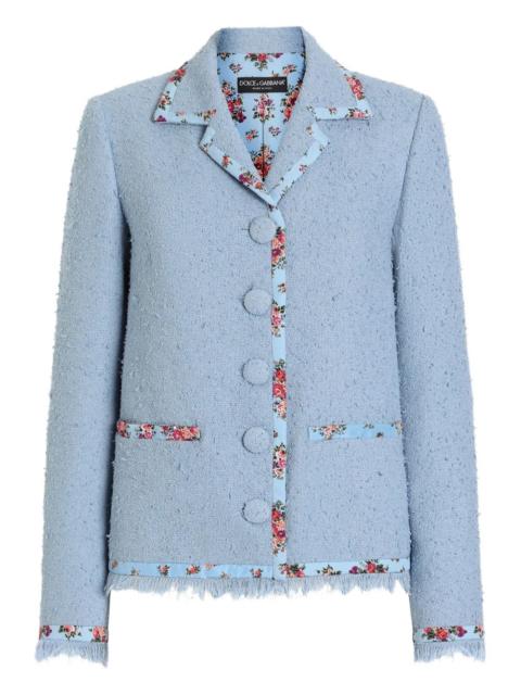 Dolce & Gabbana floral-trim jacket