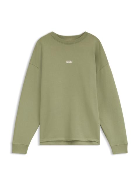HUGO LOGO-PRINT SWEATSHIRT IN COTTON TERRY