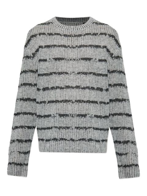 ALLSAINTS Dissolved striped sweater