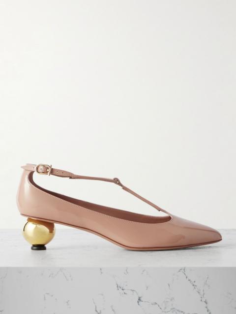 FERRAGAMO Tania patent-leather Mary Jane pumps Neutral